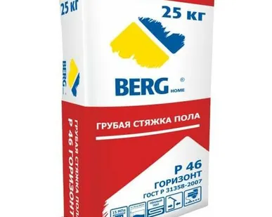 фото Стяжка пола Р46 Горизонт грубая BERGhome, 25кг
