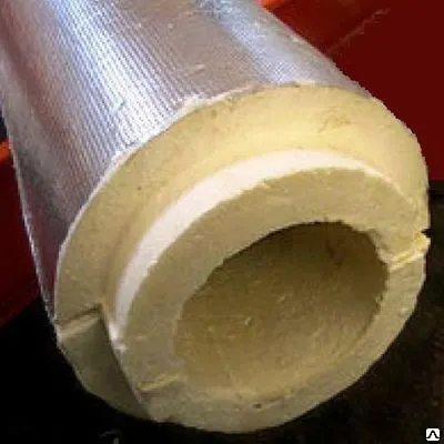 Фото №0 Изоляция для труб Скорлупа-ППУ ППС с фольгой и без