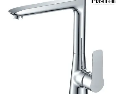 фото Смеситель на кухню с высоким изливом-г на гайке, подводка 45 см SP105-018F