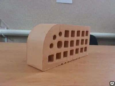 Фото №0 Кирпич фасонный одинарный (профиль Б) абрикос п.Брылино