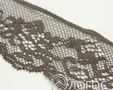 фото Кружево стрейч 40мм ASK-14, И, коричневый