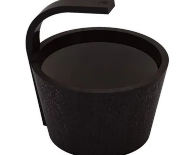 фото Шайка Sawo DragonFire SteamWater 342-BL-DRF (черная, 4 л)