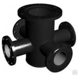 фото Крест фланцевый с пожарной подставкой ППКФ Ду150х100, ВЧШГ, шт