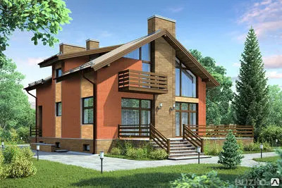 Фото №3 Фасадные панели для дома под кирпич Docke Berg цвет КИРПИЧНЫЙ, 0,44 м