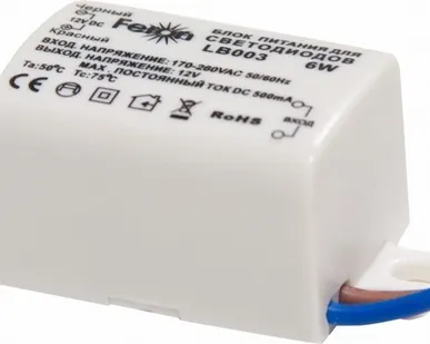 фото Драйвер светодиодный LED 6w 12v (LB003) Feron