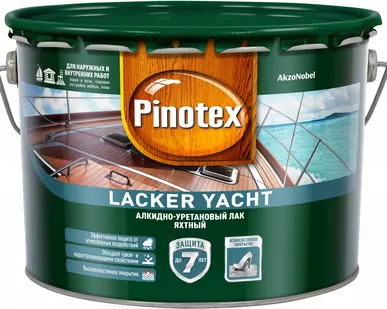 фото PINOTEX LACKER YACHT ЛАК ЯХТНЫЙ АЛКИДНО-УРЕТАНОВЫЙ ПОЛУМАТОВЫЙ Пинотекс