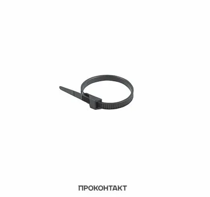 Фото №0 Хомут nylon 9.0х180 черный (100шт) усиленная с двойным замком REXANT НИЖЕ ЗАКУПА АКЦИЯ!!!