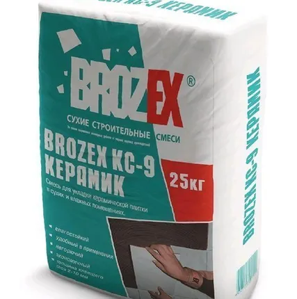 Фото №0 Клей для плитки BROZEX КС-9 Керамик 25кг. внутр. работ