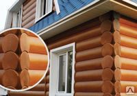фото Сайдинг виниловый под бревно Holzblock (Хольцблок)