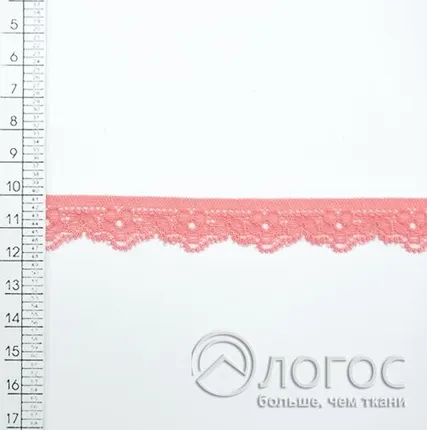 Фото №0 Кружево стрейч 15мм Е-1, И, розовый