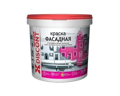 фото Краска "ОРЕОЛ" фасадная атмосферостойкая В/Д полиакрил. белая матовая "ДИСКОНТ"