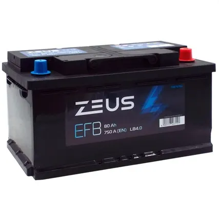 Фото №0 Аккумулятор ZEUS EFB LB4 80 Ач о.п.
