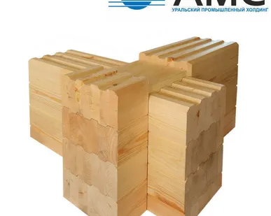 фото Брус профилированный сухой (камерной сушки) 100х200мм