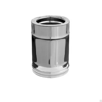 Фото №0 Дымоход нержавеющий/зеркальный Ferrum 430/0.8 мм ф115/200 L=0.25м утепленны