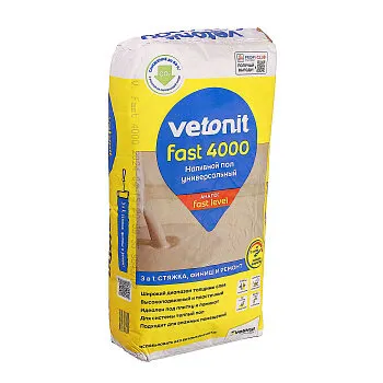 Фото №0 Наливной пол Vetonit fast Weber 4000, универсальный, 20 кг
