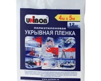 фото Плёнка защитная укрывная UNIBOB 4м * 5м, 8 мкм (1/40) (40186)