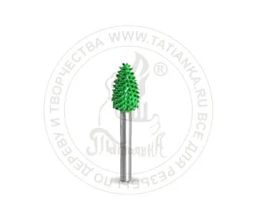 фото 3F14-50 - Пламя, Ø хвостовика 3мм, Ø фрезы X 9,5мм, L фрезы 15,87мм (coarse) SUB-3F14-50