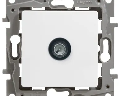 фото Розетка телевизионная TV СП Etika 2дБ 0-2400МГц с топологией "звезда" механизм бел. Leg 672251