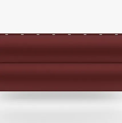 Фото №0 Сайдинг Металлический сайдинг «Бревно» 0.45 мм RAL 3011, Красно-коричневый