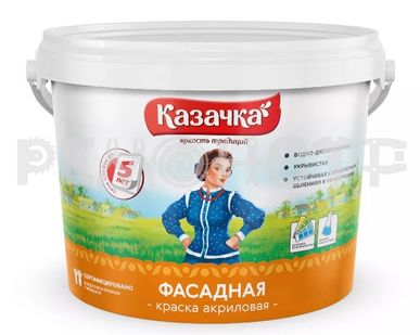 фото Краска вд фасад 13 кг ВД-АК КАЗАЧКА (1/45) П