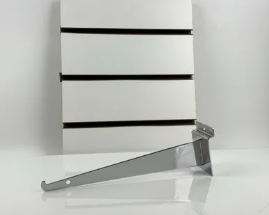 фото Кронштейн под полку на экономпанель, длина 250мм, с уплотнителем, хром