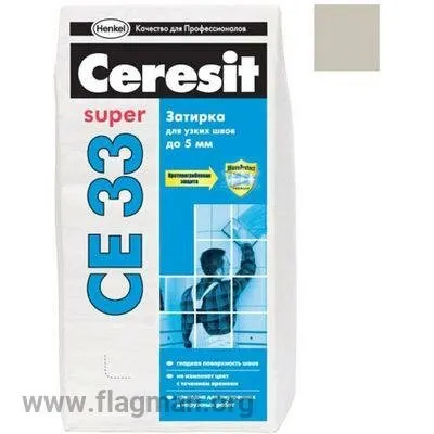 Фото №0 Затирка для швов Церезит CE-33 Super/2 кг серый