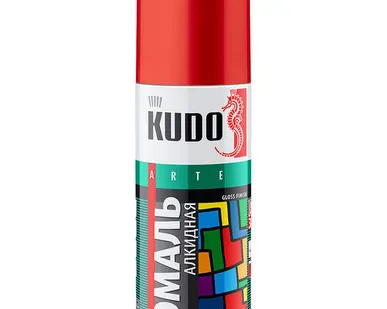 фото ЭМАЛЬ аэрозольная KUDO (520мл) флуоресцентная белая (6) KU-1201
