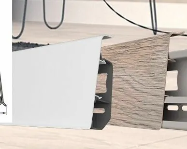 фото Плинтус напольный Scandy 70, 2,2 м, текстура дерева, белый