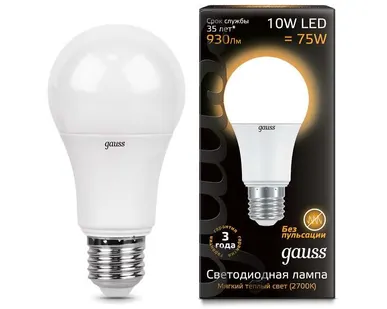 фото Лампа светодиодная Black A60 10Вт E27 3000К Gauss 102502110