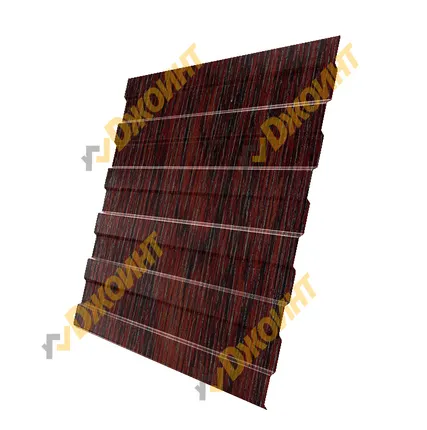 Фото №0 Профнастил С-10 0,5 Printech Real Print Red Wood (Красное дерево)