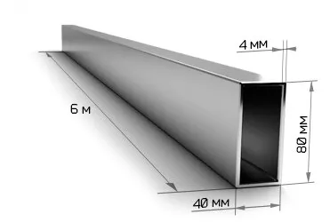 фото Труба пр 80*40/4 1/12м