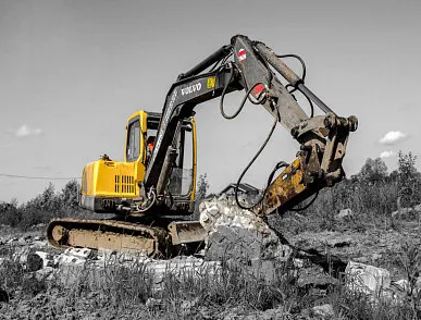 фото Аренда гидромолота на базе мини экскаватора VOLVO EC55