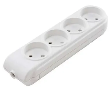 фото Колодка удлинителя 4-м без заземл. защ. шторки Makel N4010000