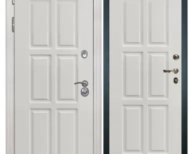 фото Входная дверь Сенатор-10 софт белый-85 софт белый снег