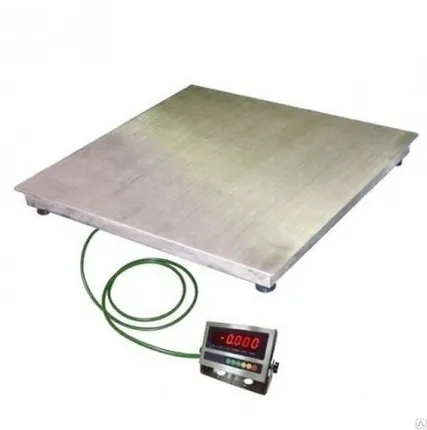 Фото №0 Платформенные весы ЕВ4-1500 (1x1) нерж., индикатор WI-2RS ПетВес
