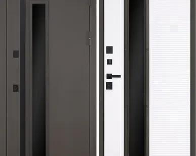 фото Входная дверь ТЕРМО Барон муар коричневый стеклопакет-капучино АСД