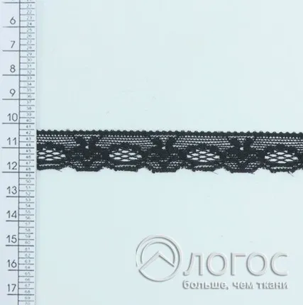 Фото №0 Кружево стрейч IS-279 15мм И, черный