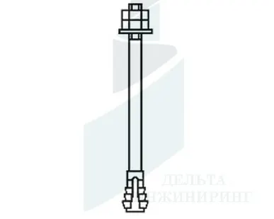 фото Болт фундаментный 6.1 М16Х350 ст.3сп/пс, ст.20, ст.35, ст.09Г2С, ст. 40Х ГО