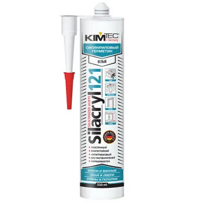 Фото №0 KIM TEC Герметик Silacryl 121 белый 310мл (02-04-72)