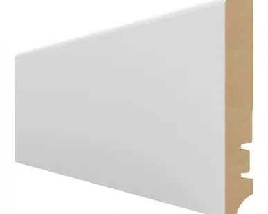 фото Плинтус МДФ белый Hannaholz 100 мм 100402