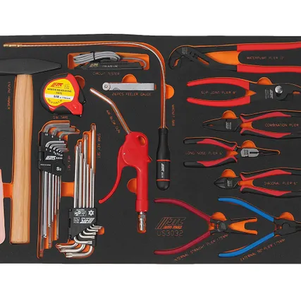 Фото №1 Набор инструментов 32 предмета слесарно-монтажный в ложементе JTC