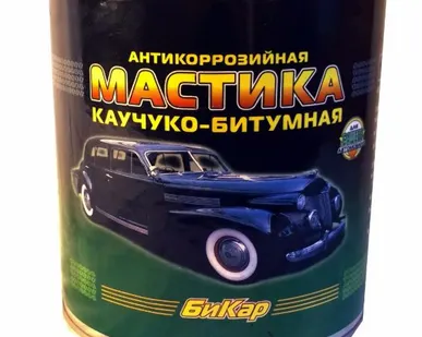 фото Мастика БиКар (антикоррозийная/каучуко-битумная) 1,1л