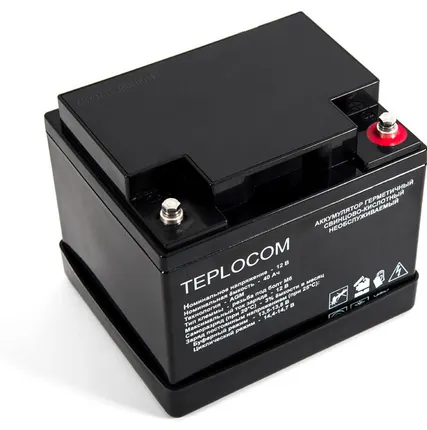 Фото №1 Аккумулятор для ИБП котла 40 А*ч Teplocom свинцово-кислотный, 12В