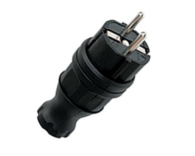 фото Вилка прямая 16А IP44 2P+PE 230В каучук EKF RPS-011-16-230-44