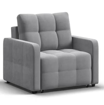 Фото №0 Кресло-кровать Денди Слим велюр Monolit сталь