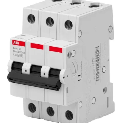 Фото №0 Выключатель автоматический модульный 3п C 10А 4.5кА Basic M BMS413C10 ABB 2CDS643041R0104