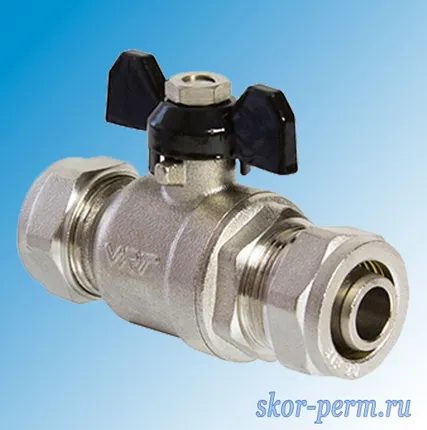 Фото №0 Кран для металлопластиковых труб 20х20 VЕRTUM Ц-Ц