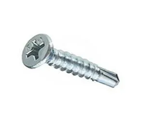 Фото №0 Саморез для оконного профиля с наконечником сверло, белый цинк