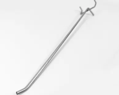 фото Крючок для перфорированной панели одинарный L=300мм d=5мм, шаг 50мм, цинк