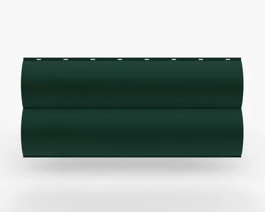 фото Сайдинг Металлический сайдинг «Бревно» 0.47-0.50 мм RAL 6005, Зеленый мох